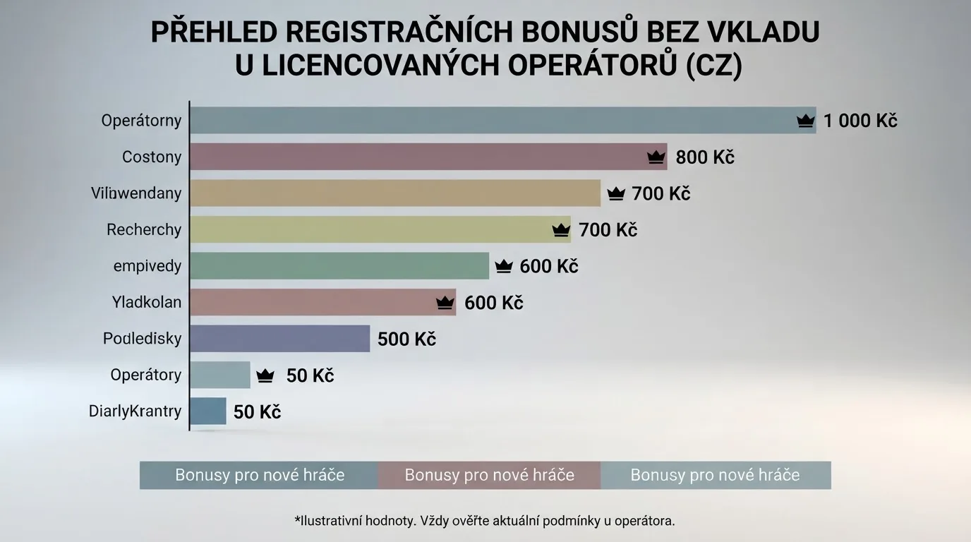 Srovnávací přehled registračních bonusů deseti českých licencovaných online casin